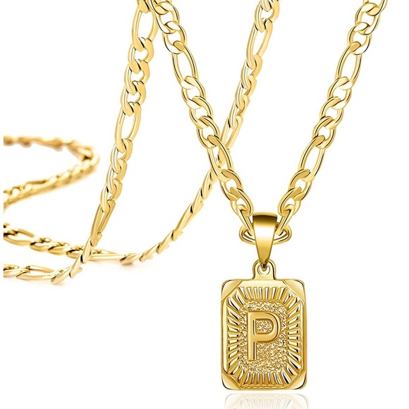 Nilevibes HIP HOP Initial Letter Pendant Necklace,Gold Platd Capital AlphabetA-Z - Picture 8 of 16